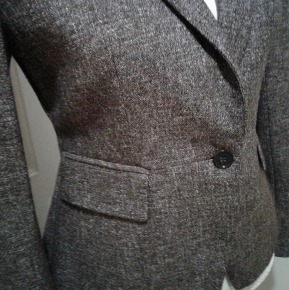 🌺 NWT Ann Taylor Brown Tweed Wool Skirt Suit